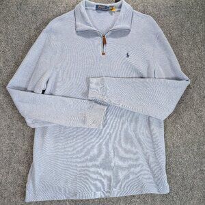Men's Polo - Ralph Lauren sweater Light Blue Size Large